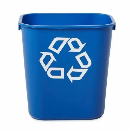 Produktfoto 1 von Rubbermaid Commercial Products Rubbermaid Commercial Deskside Recycling Container Polypropylen Mülleimer 12L Blau T