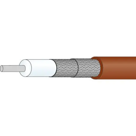 Produktfoto 1 von Huber+Suhner RG142 Koaxialkabel, Verlegekabel, 50 Ω, 100 m, Aussen ø 4.95 mm Außen-ø , Braun