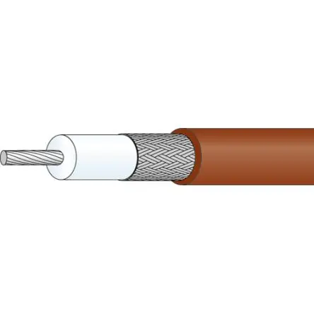 Produktfoto 1 von Huber+Suhner Koaxialkabel, Verlegekabel, 50 Ω, 100 m, Aussen ø 1.25 mm Außen-ø , Weiß
