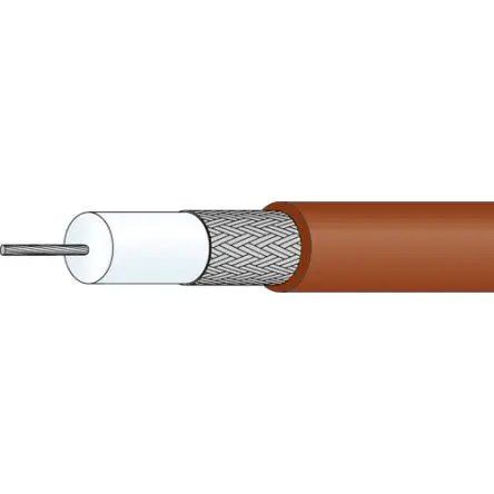 Produktfoto 1 von Huber+Suhner RG187 Koaxialkabel, Verlegekabel, 75 Ω, 100 m, Aussen ø 2.65 mm Außen-ø , Braun