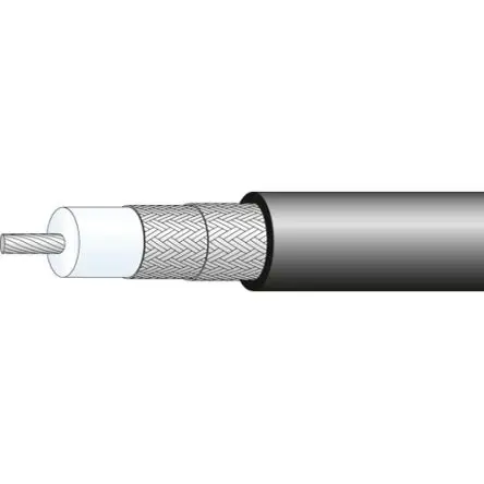 Produktfoto 1 von Huber+Suhner RG174/D Koaxialkabel, Verlegekabel, 50 Ω, 100 m, Aussen ø 3.1 mm Außen-ø , Schwarz