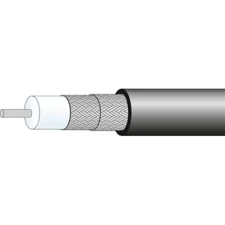 Produktfoto 1 von Huber+Suhner RG223 Koaxialkabel, Verlegekabel, 50 Ω, 100 m, Aussen ø 5.4 mm Außen-ø , Schwarz