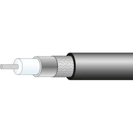 Produktfoto 1 von Huber+Suhner RG58 Koaxialkabel, Verlegekabel, 50 Ω, 100 m, Aussen ø 3.15 mm Außen-ø , Schwarz
