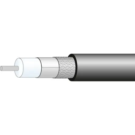 Produktfoto 1 von Huber+Suhner Koaxialkabel, Verlegekabel, 50 Ω, 100 m, Aussen ø 12.78 mm Außen-ø , Schwarz