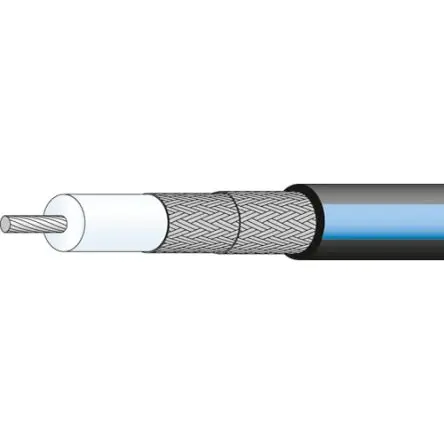 Produktfoto 1 von Huber+Suhner RG393 Koaxialkabel, Verlegekabel, 50 Ω, 100 m, Aussen ø 10.5 mm Außen-ø , Schwarz