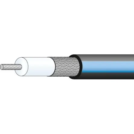 Huber+Suhner RG316 Koaxialkabel, Verlegekabel, 50 Ω, 100 m, Aussen ø 2.54 mm Außen-ø , Schwarz