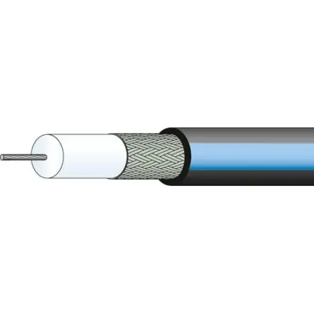 Produktfoto 1 von Huber+Suhner RG179 Koaxialkabel, Verlegekabel, 75 Ω, 100 m, Aussen ø 2.54 mm Außen-ø , Schwarz