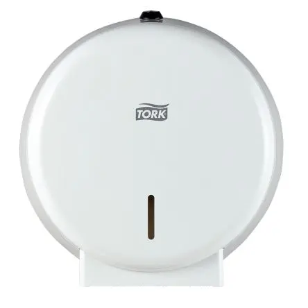 Produktfoto 1 von Tork Metall Toilettenpapierhalter Einfach, Weiß, 118 mm x 254 mm x 249mm