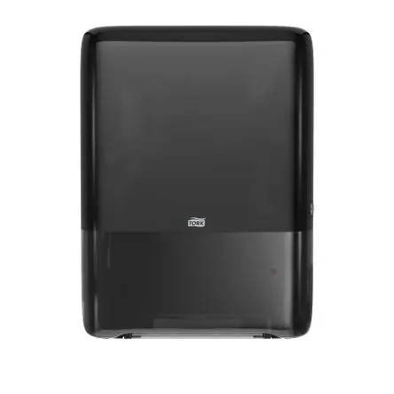 Produktfoto 1 von Tork Papierhandtuchspender, Kunststoff, Schwarz Spender für gefaltete Handtücher, Wand, 101 mm x 491 mm x 367mm