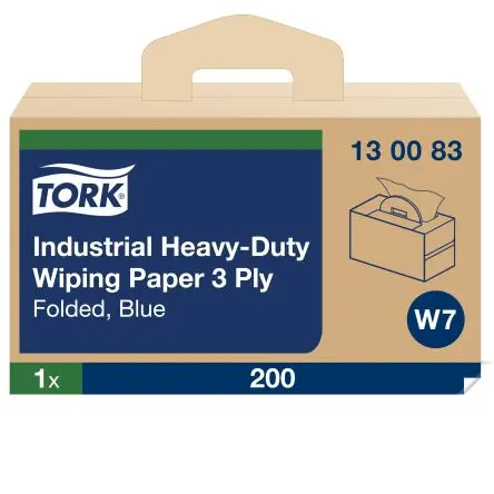 Produktfoto 1 von Tork Industrial Heavy-Duty Wiping Papierhandtuch Rolle, 324 x 385 mm 3, 200-Blatt