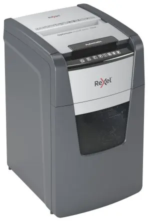Produktfoto 1 von Rexel Optimum Auto+ Optimum Auto+ 150X Aktenvernichter, Cross Cut, 150 Blatt, 44 L Rücklauffunktion