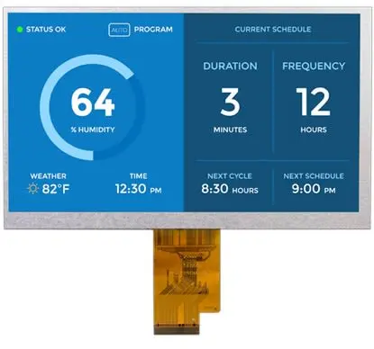 Produktfoto 1 von Displaytech Farb-LCD 7 Zoll LVDS, 1024 x 600 Pixel, 154.21 x 85.92 mm LED