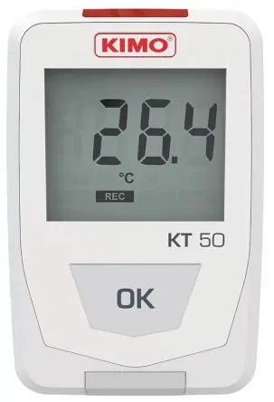 Produktfoto 1 von KIMO KT-50 Temperatur und Luftfeuchtigkeit Temperatur Temperaturmonitor, USB, -40 °C → 70 °C, ISO-kalibriert