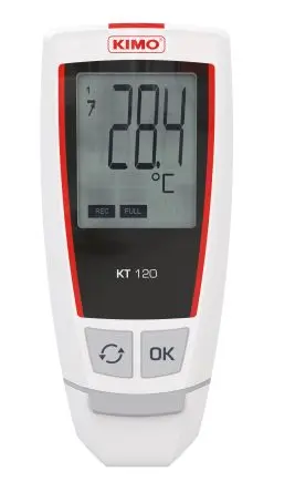 Produktfoto 1 von KIMO KT-120 Temperatur Temperatur Temperaturmonitor, USB, -40 °C → 70 °C, DKD/DAkkS-kalibriert