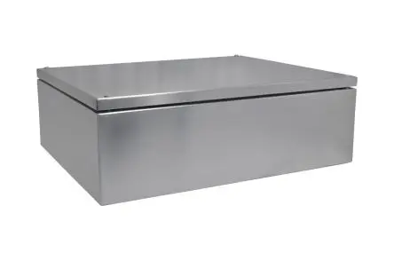 Produktfoto 1 von RS PRO SSJ Edelstahl 304 Gehäuse Grau IP66, HxBxT 500 mm, 400 mm x 161 mm