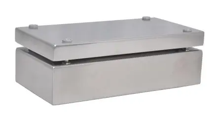 Produktfoto 1 von RS PRO SSJ Edelstahl 304 Gehäuse Grau IP66, HxBxT 200 mm, 100 mm x 61 mm