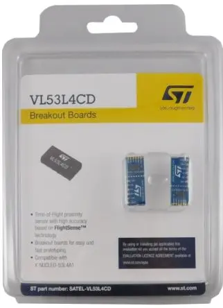 Produktfoto 1 von STMicroelectronics SATEL, Evaluierungsplatine Entwicklungstool Sensor, TOF-Sensor für VL53L4CD