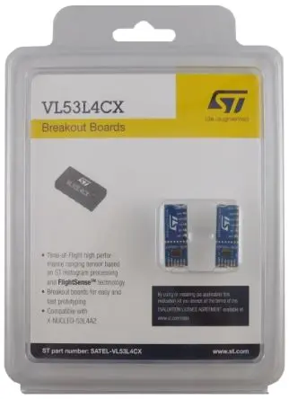 Produktfoto 1 von STMicroelectronics SATEL, Evaluierungsplatine Entwicklungstool Sensor, TOF-Sensor für VL53L4CX