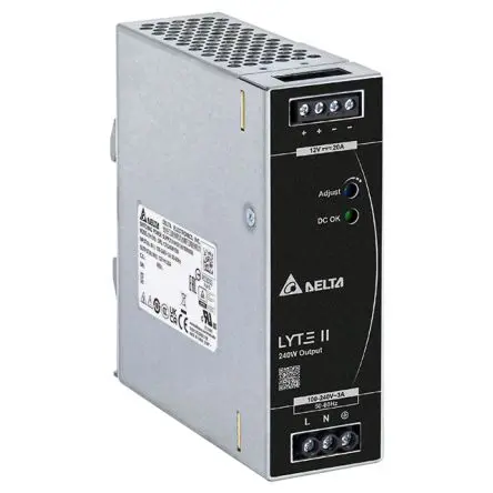Delta Electronics DRL DIN-Schienen Netzteil Geschalteter Modus 264V ac AC / 20 A 12V dc DC 240 W