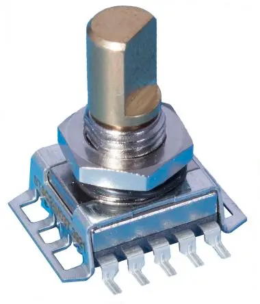 Produktfoto 1 von Elma Drehgeber 16 Impulse/Umdrehung Impulse/U 2-Bit-Quadraturgeber, mit 6 mm, Geschlitztschaft, Digital Rechteck-Signal,