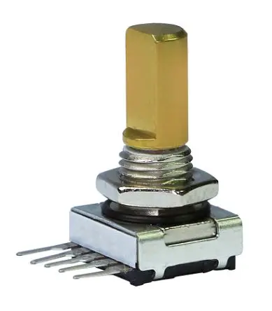Produktfoto 1 von Elma Drehgeber 16 Impulse/Umdrehung Impulse/U 2-Bit-Quadraturgeber, mit 6 mm, Geschlitztschaft, Digital Rechteck-Signal,
