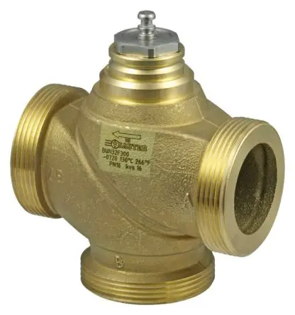 Produktfoto 1 von SAUTER REGULATION 3-Wege Motorventil, Messing DN 50 Anschluss, 3V, 16 bar