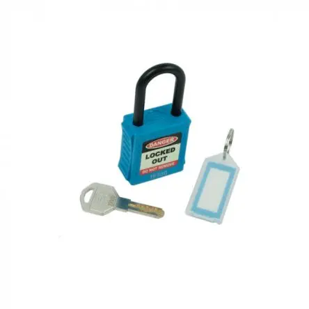 Produktfoto 1 von Spectrum Industrial Thermoplast Sicherheits-Vorhängeschloss Vorhängeschloss Wetterfest Blau, Bügel-Ø 43 mm x 85 mm