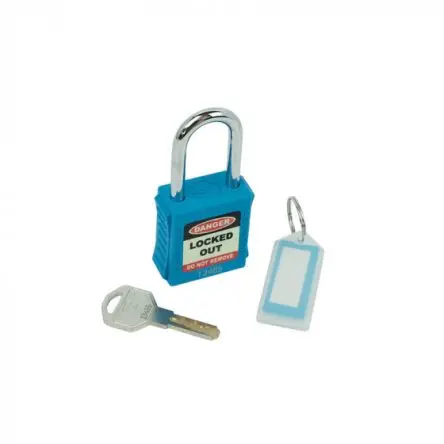Produktfoto 1 von Spectrum Industrial Nylon Sicherheits-Vorhängeschloss Vorhängeschloss Wetterfest Blau, Bügel-Ø 6 mm x 85 mm