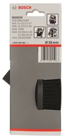 Produktfoto 1 von Bosch Staubsaugerzubehör 1 Rundbürste für GAS 10-50 RFH, GAS 10-50 RFK, GAS 12-30F, GAS 12-50 RF, GAS 12-50 RFH, GAS 14-