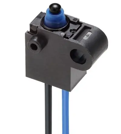 Produktfoto 1 von Omron Subminiatur-Mikroschalter Stiftstößel-Betätiger Draht, 1-poliger Schließer - Schließer, 13.5 V dc, 1mA IP67 -40 °C