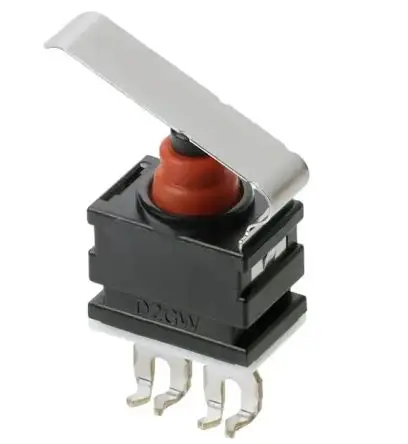 Produktfoto 1 von Omron Subminiatur-Mikroschalter Scharnierhebel-Betätiger Draht, 1-poliger Öffner, 13.5 V dc, 1mA IP67 -40 °C - 85 °C