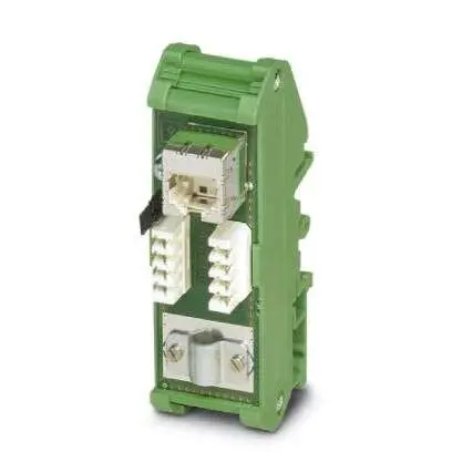 Produktfoto 1 von Phoenix Contact FL-PP-RJ45-LSA Serie Patchfeld Cat5e 1 Anschl. RJ45 Abgeschirmt, 90 mm, Grün