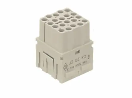 Produktfoto 1 von ILME Mixo Industrie-Steckverbinder Kontakteinsatz Buchse, 20-polig 16A, Kabel, Modularer Einsatz mit Crimpanschluss