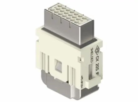 Produktfoto 1 von ILME Mixo Industrie-Steckverbinder Kontakteinsatz Buchse, 20-polig 4A, Kabel, Modularer Einsatz mit Crimpanschluss