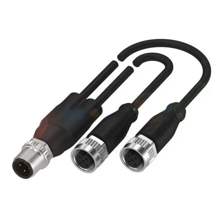 Produktfoto 1 von BALLUFF, 4-polig konfektioniertes Sensorkabel, M12 Stecker 5 / M12 Buchse, Länge 0.3 m