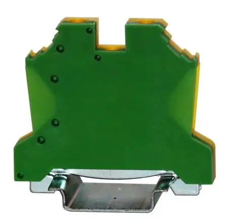 Produktfoto 1 von RS PRO Schutzleiterklemme, DIN-Hutschiene, 1-polig, 22AWG, 8 AWG, 0.5mm², 6 mm² Zugfederklemme, Grün, Gelb
