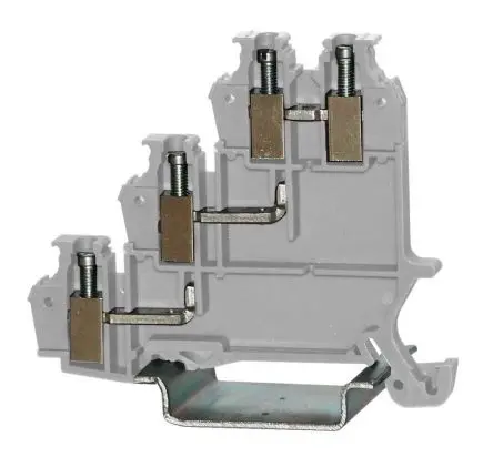 Produktfoto 1 von RS PRO 43505TT Anschlussklemmenblock für Durchkontaktierung 3 Grau, 0.5mm², 2.5 mm², 250V Zugfederklemme