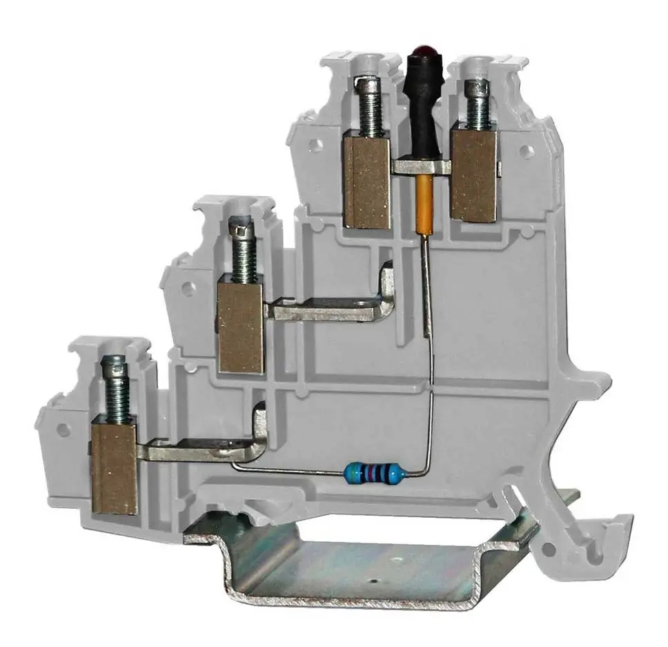 Produktfoto 1 von RS PRO 43505TT Anschlussklemmenblock für Durchkontaktierung 3 Grau, 250 V Zugfederklemme VDE