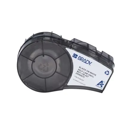 Produktfoto 1 von Brady Vinyl Band Schwarz für M210, M210-LAB, M211 auf Schwarz, Weiß 25.4 mm 19.05 mm 25.4 mm