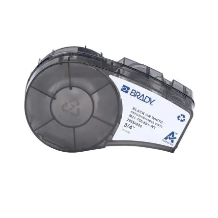 Produktfoto 1 von Brady Beschriftungsband Schwarz für M210-LAB, M211, M210 auf Schwarz, Weiß 19.05 mm 6.4 mm 19.05 mm