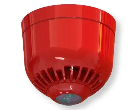Produktfoto 1 von Klaxon Sonos Pulse LED, Filament/Warnsummer-Licht Beacon-Sounder-Kombination 60V Rot IP33C, IP21C Decke, Wand / 97 dB 97