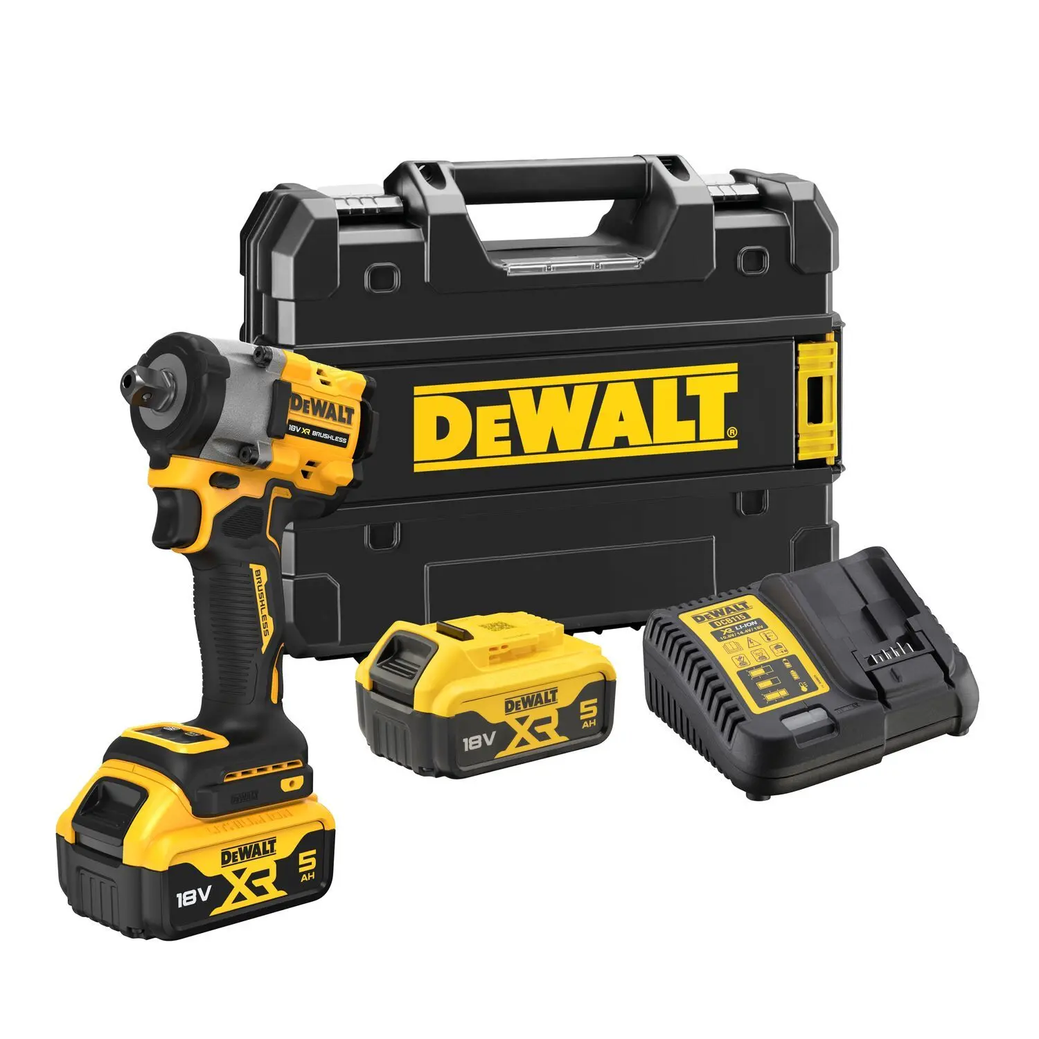 Produktfoto 1 von DeWALT 1/2 in Schnurlos Schlagschrauber 18 V 5 Ah Bürstenlos, 0 to 2500