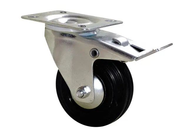 Produktfoto 1 von Guitel Hervieu Gebremst, schwenkbar Lenkrolle, Rad ø 80mm, 80kg, Ges H. 107mm, Rad B. 35mm, 105 x 80mm, Platte,