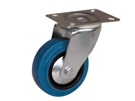 Produktfoto 1 von Guitel Hervieu Drehbar Rolle, Rad ø 125 mm, 150 kg, Ges H. 156 mm, Rad B. 32 mm, Gummi