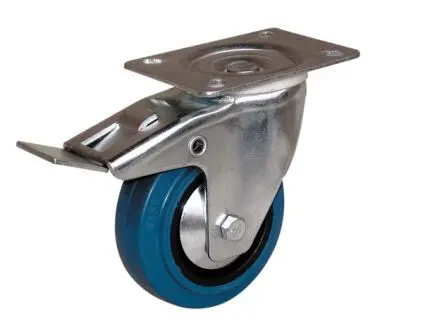 Produktfoto 1 von Guitel Hervieu Gebremst, schwenkbar Rolle, Rad ø 125 mm, 150 kg, Ges H. 156 mm, Rad B. 32 mm, Gummi