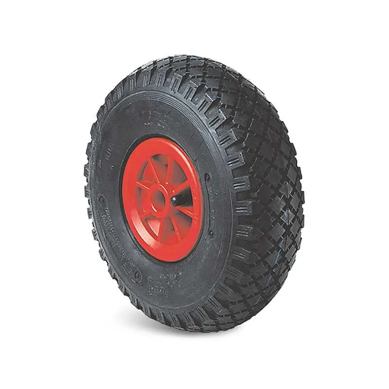 Produktfoto 1 von Guitel Hervieu Rollwagenrolle Schwarz, Mat. Gummi, 150 kg Ø 260 mm, B. 85 mm