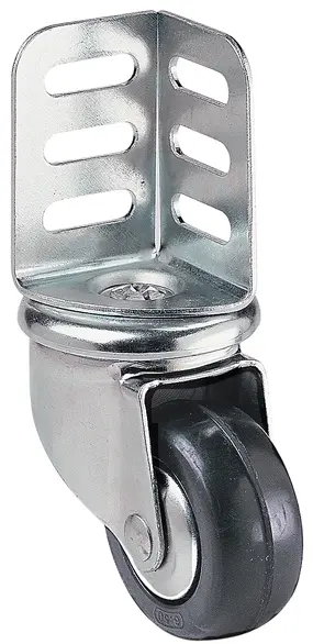 Produktfoto 1 von Guitel Hervieu Drehlager Lenkrolle, Rad ø 50mm, 50kg, Ges H. 69mm, Rad B. 22mm, 57 x 35mm, Platte, Gummi-Material