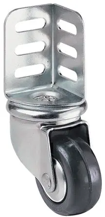 Produktfoto 1 von Guitel Hervieu Drehbar Rolle, Rad ø 50 mm, 50 kg, Ges H. 69 mm, Rad B. 22 mm, Gummi