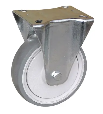 Produktfoto 1 von Guitel Hervieu Fest Lenkrolle, Rad ø 100mm, 150kg, Ges H. 100mm, Rad B. 34mm, 105 x 80mm, Platte, Thermoplastischer