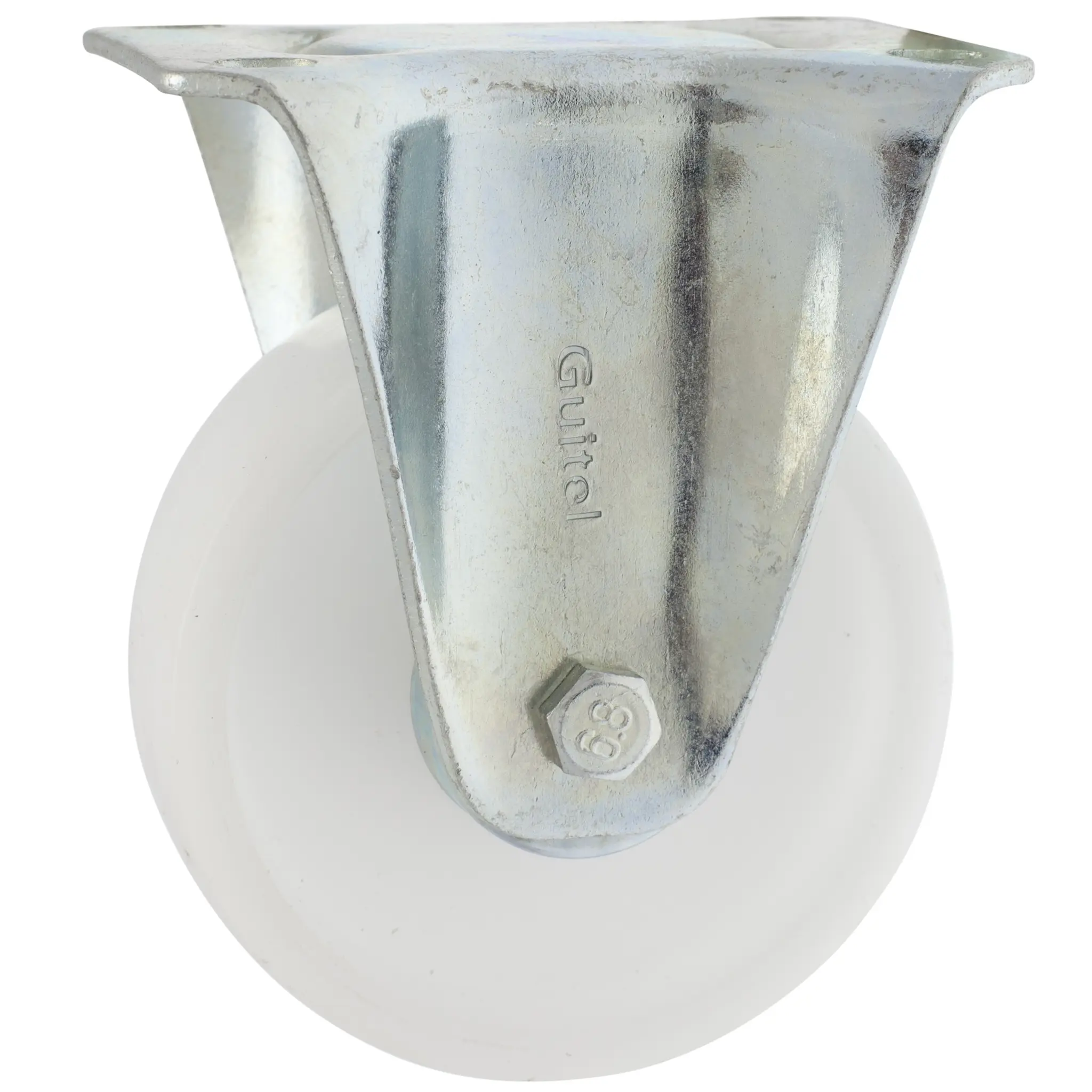 Produktfoto 1 von Guitel Hervieu Fest Lenkrolle, Rad ø 125mm, 250kg, Ges H. 155mm, Rad B. 40mm, 105 x 80mm, Platte, Polypropylen-Material